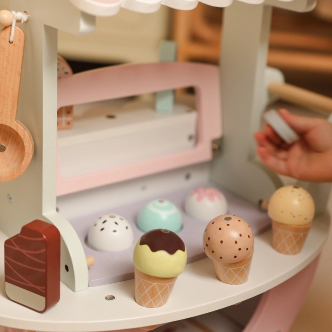 Charrette en bois avec glace WOOPIE Vert