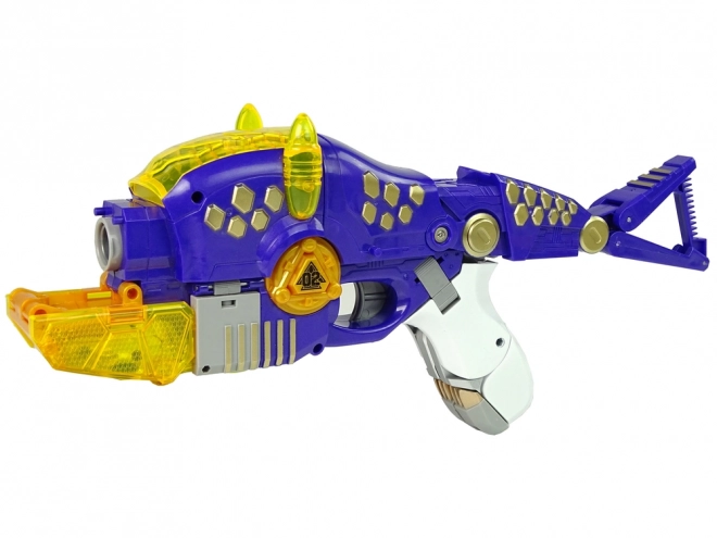 Dinobots Robotique Tir Triceratops Violet avec Cible