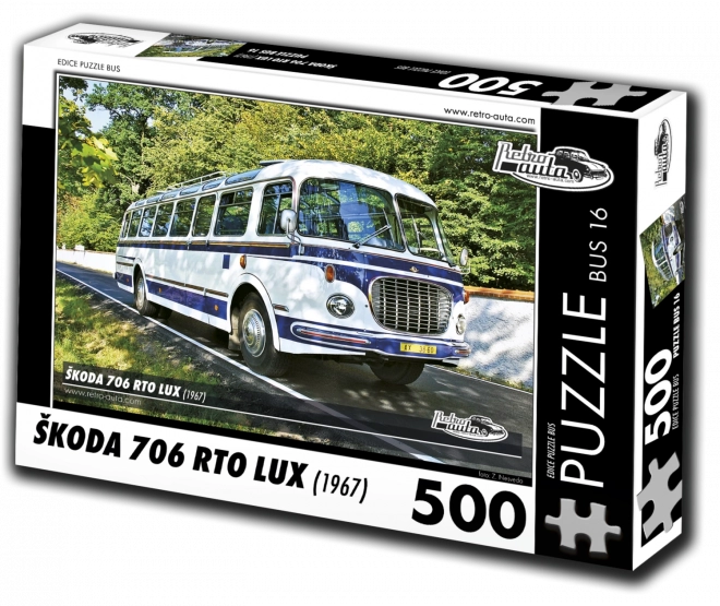 Puzzle RETRO-AUTA Škoda 706 RTO LUX autobus 500 pièces