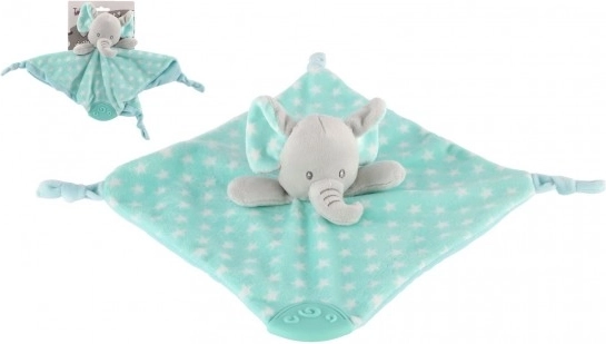 Doudou éléphant pour bébés 25 × 25 cm – Menthe