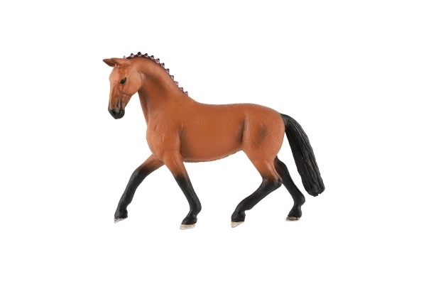 Cheval domestique brun zooted plastique 13cm dans un sachet