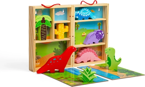 Boîte de jeu dinosaures de Bigjigs Toys