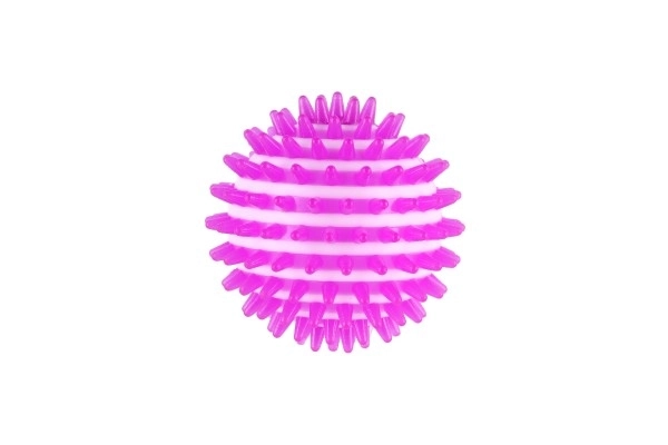 Balle de massage antistress en caoutchouc 8cm à piles avec lumière 6pcs en boîte