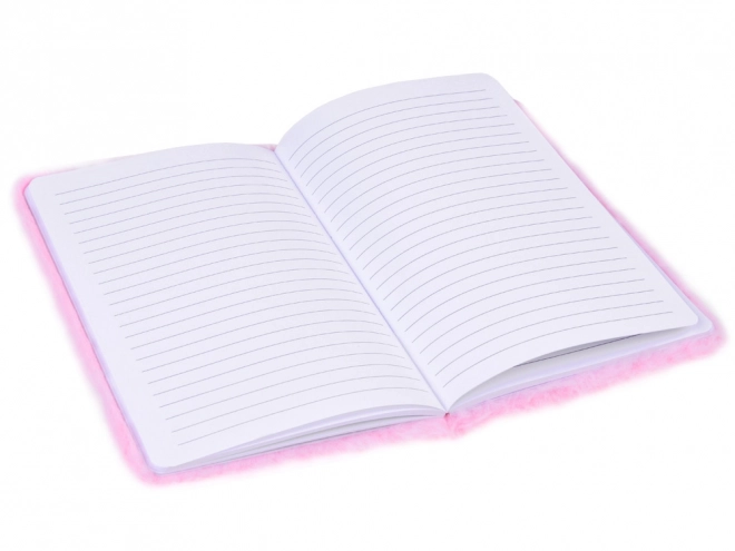 Carnet rose licorne avec cœur scintillant