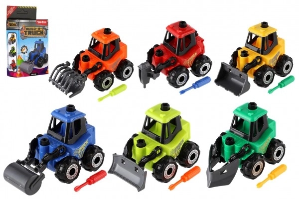 Jeu de construction auto en plastique avec roue libre