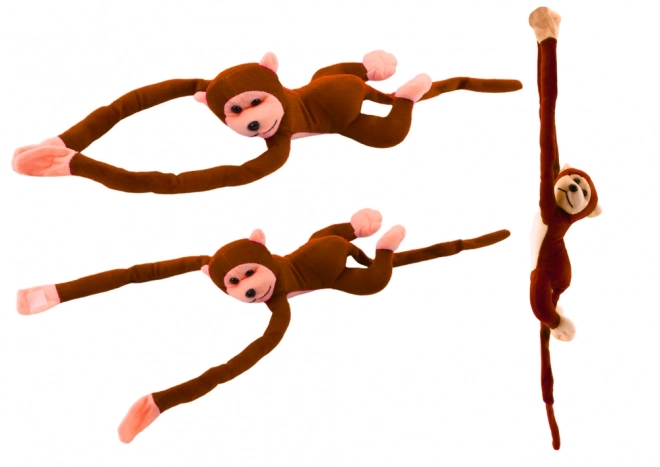 Mascotte en peluche singe avec son brun foncé 80 cm