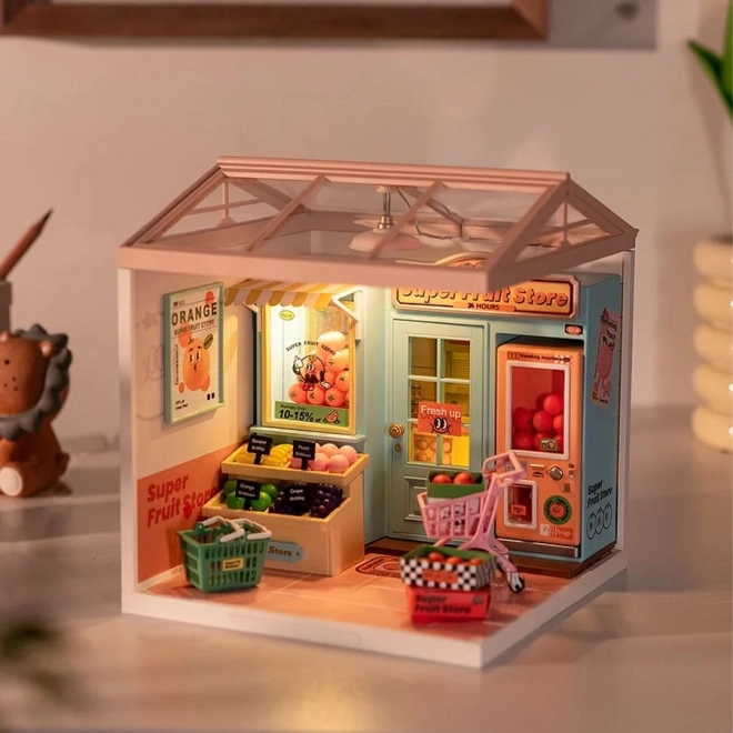 Rolife DIY Maisonnette: Magasin de fruits avec éclairage LED