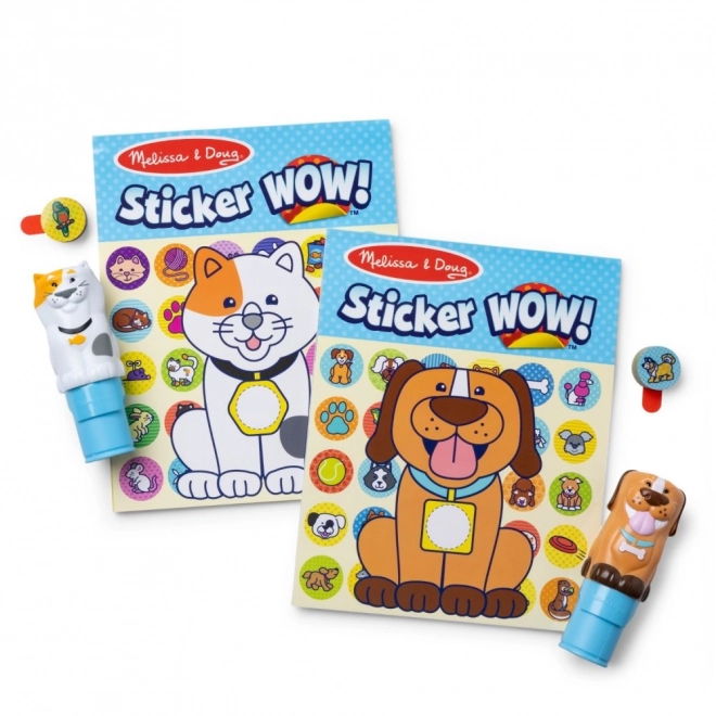 Sticker WOW! Double pack avec autocollants - Chien et Chat (900 autocollants)