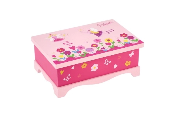Cabinet à bijoux Princess miroir bois 17x7x11,5cm en boîte