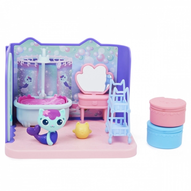 Salle de bain magique avec le chaton Merkato