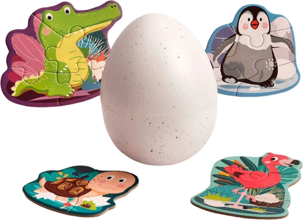 top bright puzzle bébés dans un œuf – animaux pour enfants 2–5 pièces