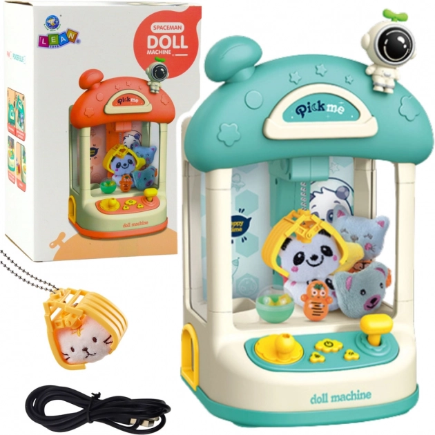 Jeu de boîte intelligent pour enfants – machine bleue attrape-peluches et billes