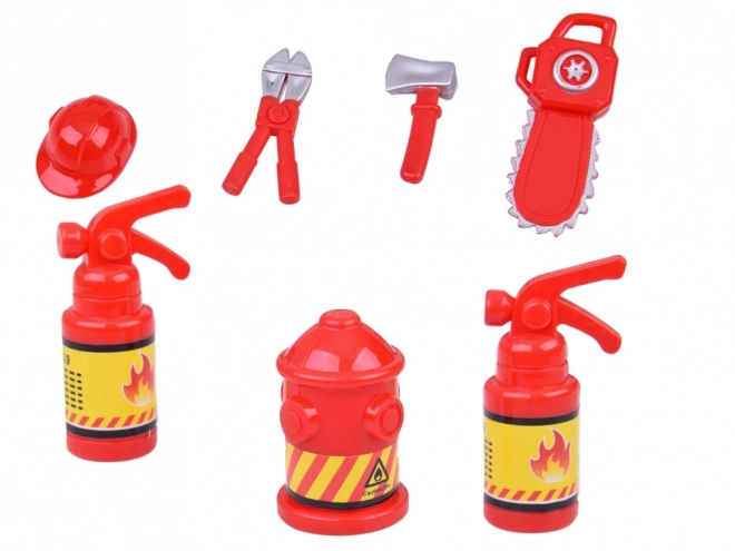 Grand véhicule de pompiers avec son et casque pour enfants