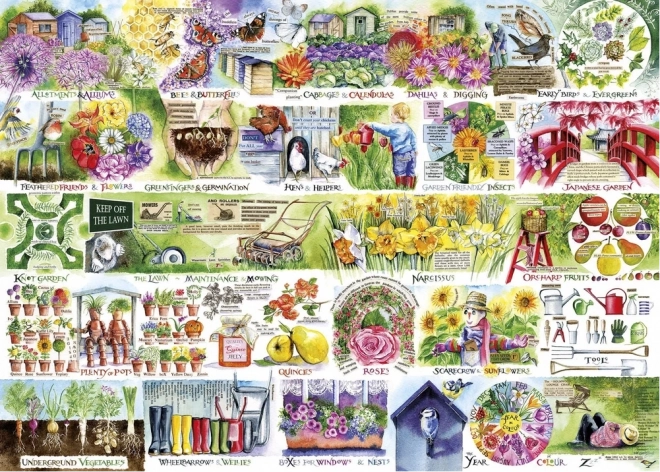 Puzzle Brouettes et bottes 1000 pièces GIBSONS
