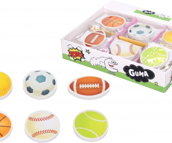 Gomme effaçante à motif sportif