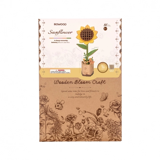 Puzzle 3D en bois RoboTime Tournesol