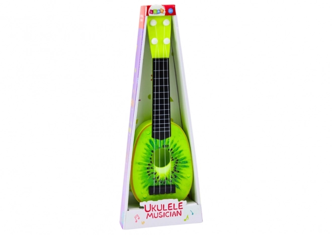Ukulélé pour enfants Mini guitare 4 cordes Kiwi Fruit Vert 15"