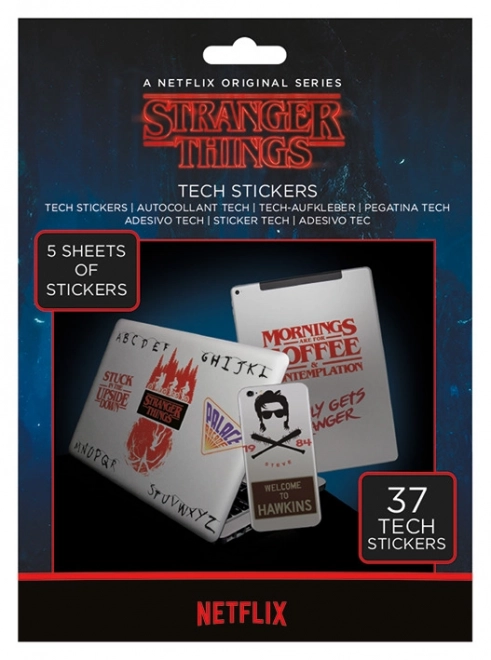 Autocollants Stranger Things, lot de 37 pièces