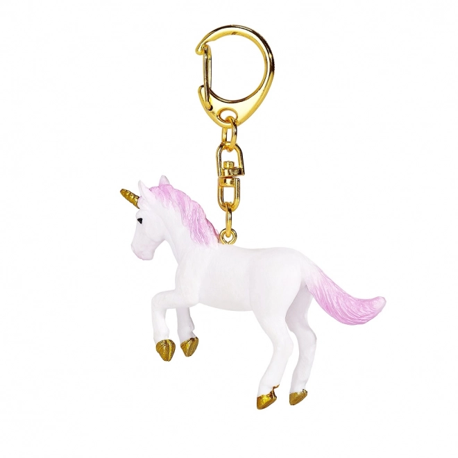 Porte-clés Licorne avec Crinière et Queue Roses