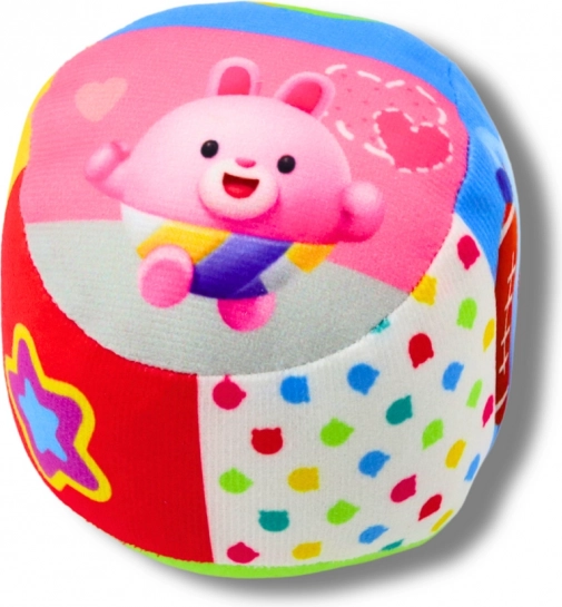 Balle douce colorée avec hochet pour bébé 9 cm