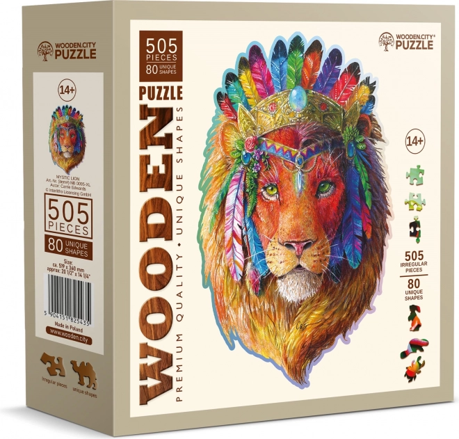 WOODEN CITY Puzzle en bois Lion Mystique 505 pièces