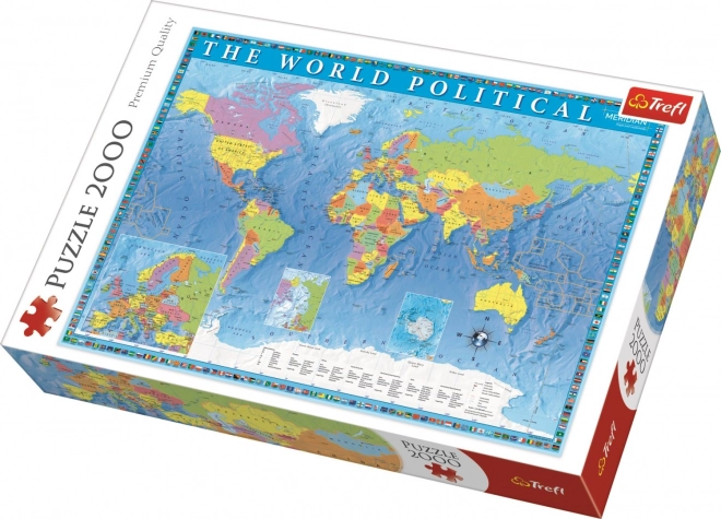 Puzzle 2000 pièces Carte politique du monde