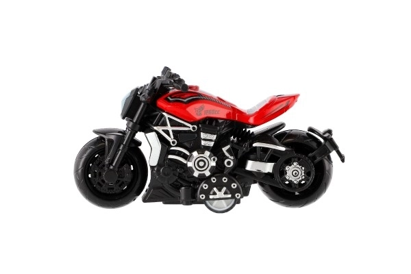 Moto métal/plastique 10 cm à rétro-friction mixte couleurs