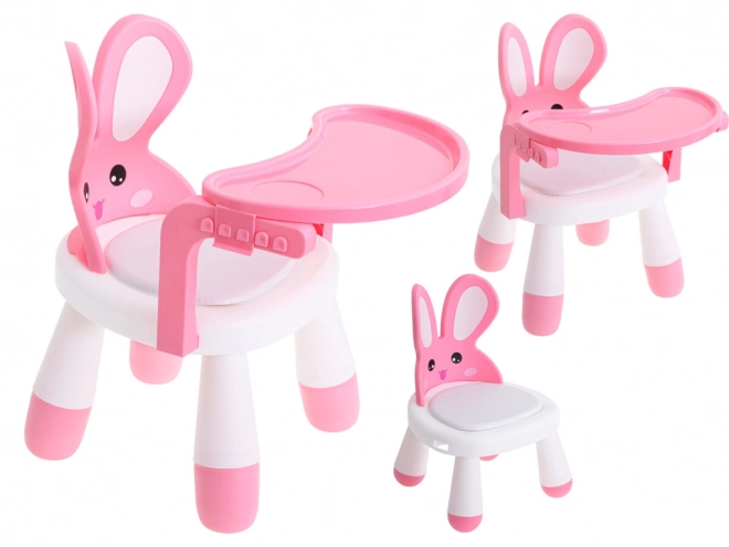 Chaise haute pour enfant - rose