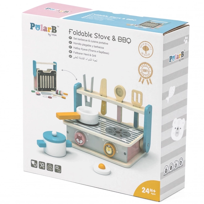 Cuisinière et grill en bois