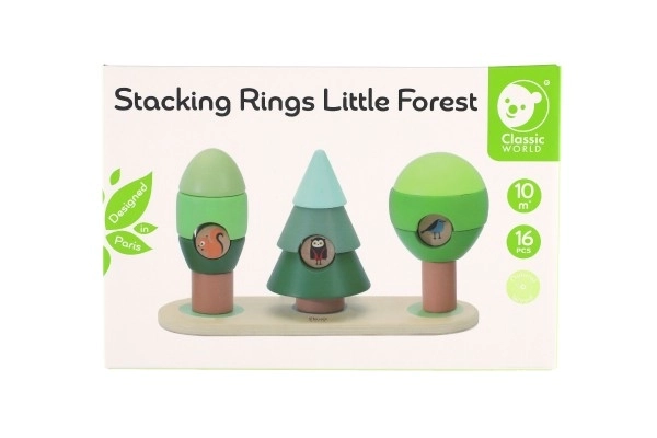 Puzzle en bois - Forêt avec arbres