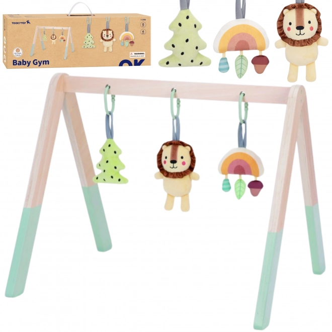 Portique en bois pour enfants - Amis de la forêt