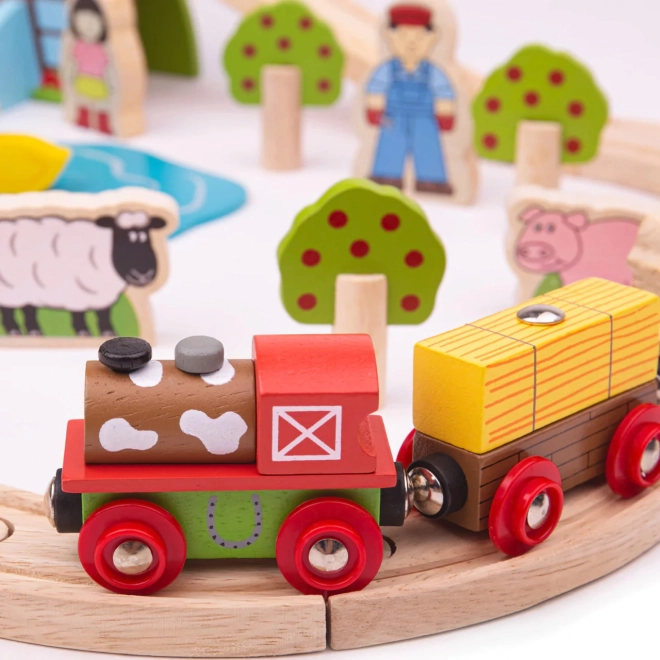 Bigjigs Rail Circuit de Train en Bois Ferme