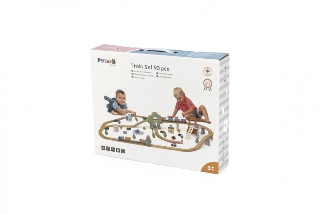 Viga PolarB Circuit de train en bois 90 pcs