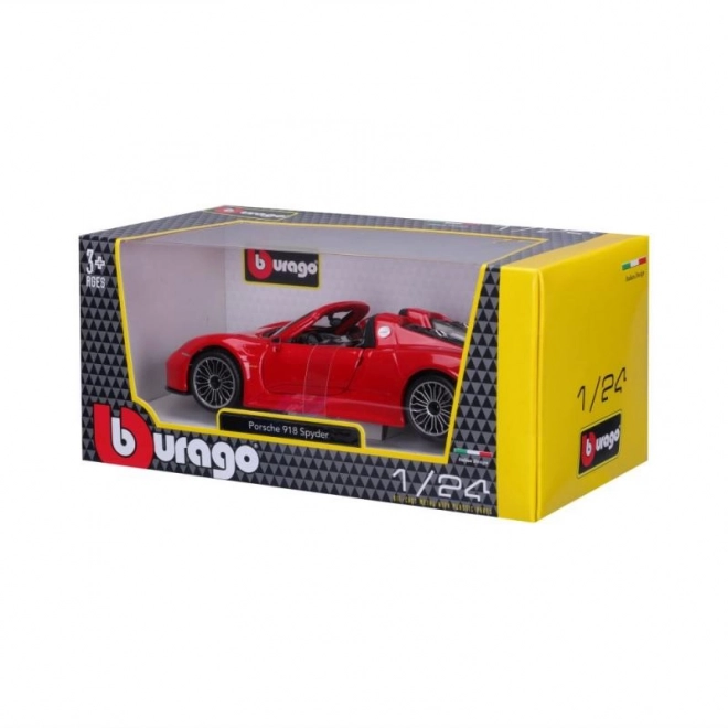 Voiture miniature en métal Porsche 918 Spyder rouge