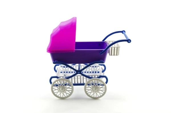 Poussette profonde en plastique 21 cm dans un sac