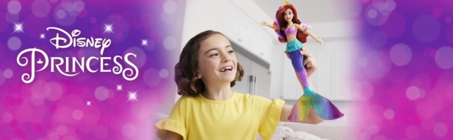 MATTEL Disney Princesse poupée Ariel petite sirène nage, change de couleur