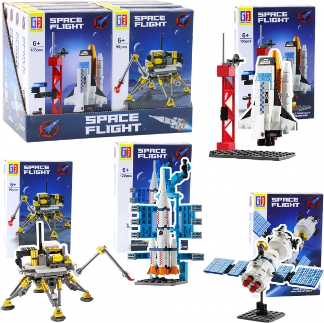 Kit de construction vaisseaux spatiaux 87–120 pièces – mix de modèles