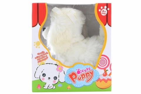 Petit chien blanc marcheur