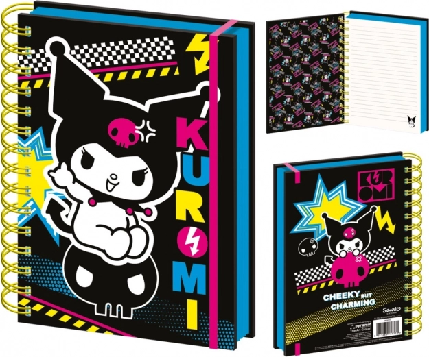 Cahier à spirale A5 avec motif Kuromi