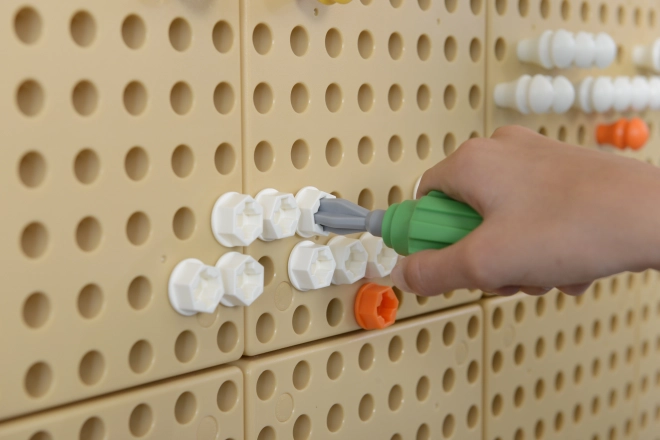 Masterkidz ensemble d’outils avec perceuse et 8 éléments pour tableau scientifique-créatif STEM
