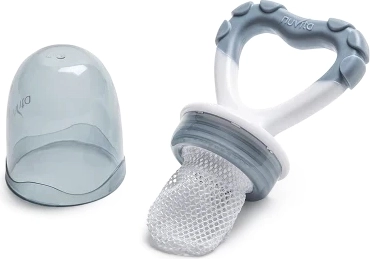 Mordeur et anneau de dentition nutritif, tailles S et M, bleu poudré