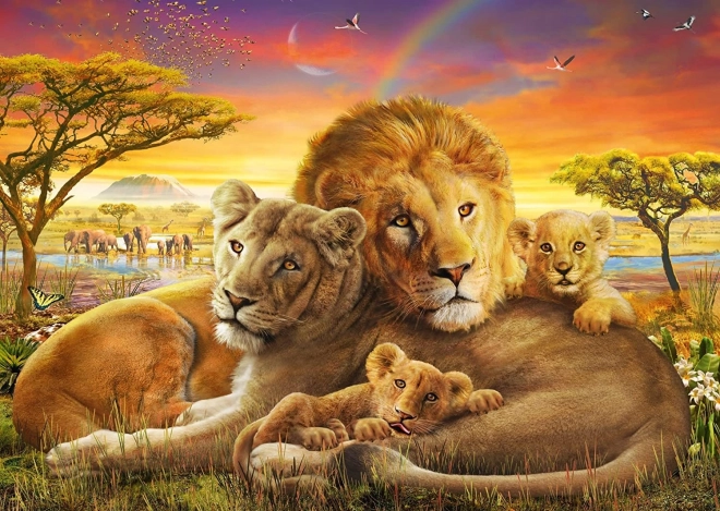 Puzzle Lions câlins 1000 pièces