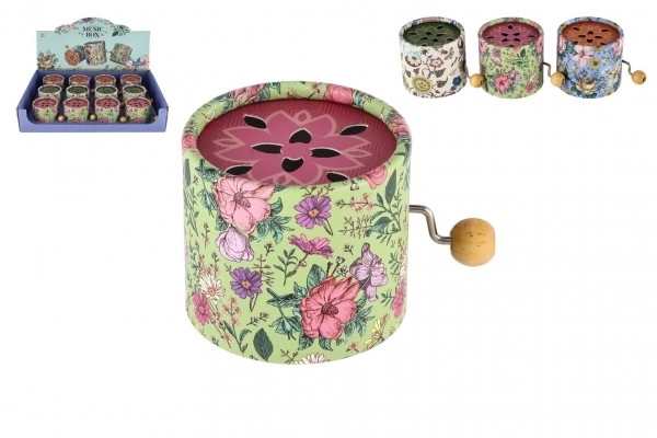 Boîte à musique avec motif floral