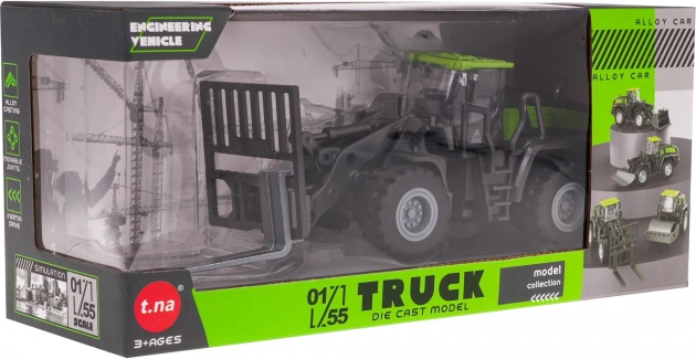 Bulldozer en métal pour enfants – Noir-vert