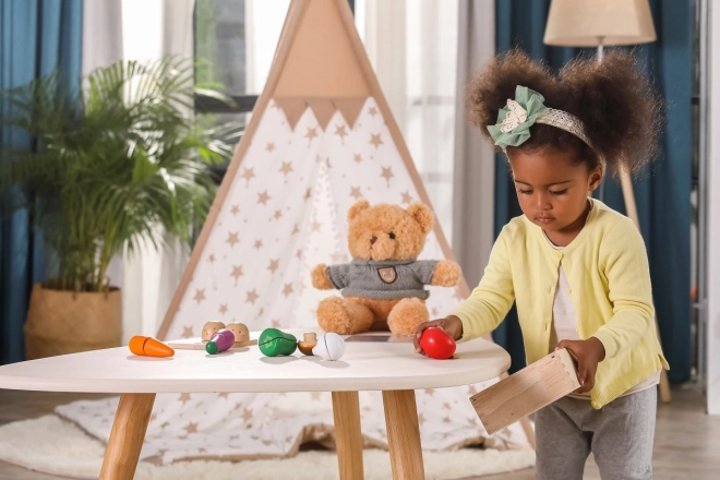 Kit de découpe en bois - légumes pour enfants