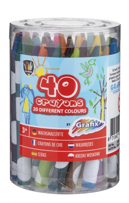 Ensemble de crayons de cire en 40 couleurs