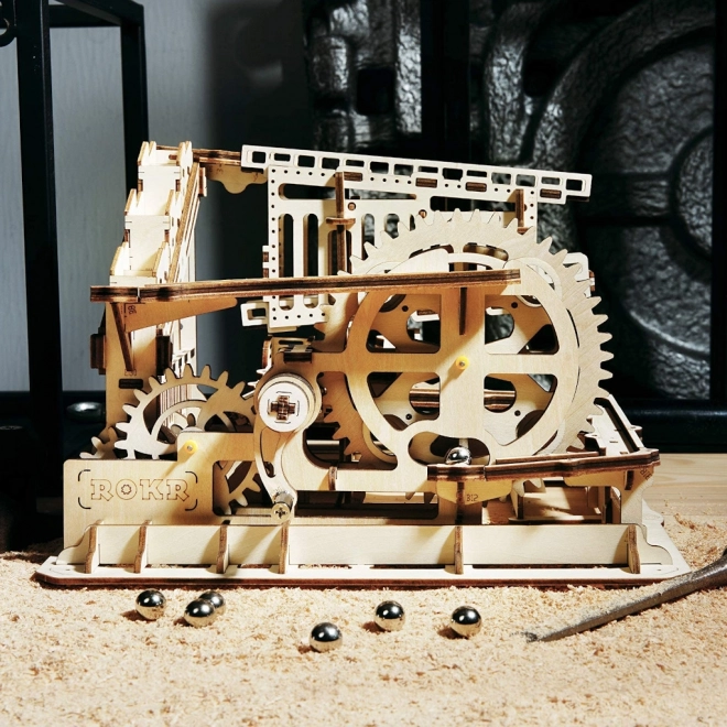 Trappes Équipe de Billes en Marbre - Piste de Billes - Kit de Construction en Bois 3D
