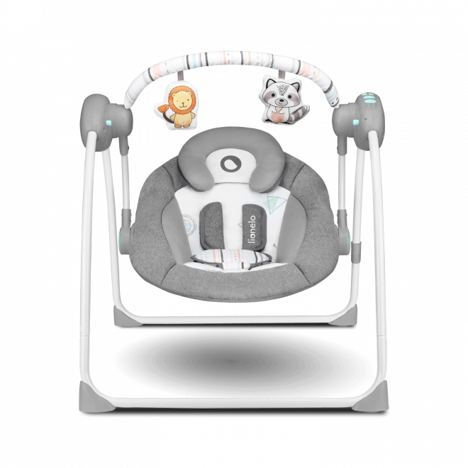 Fauteuil à bascule pour bébé Ruben gris et turquoise