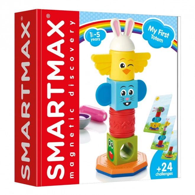 Kit de construction magnétique SmartMax Mon premier totem - 8 pièces