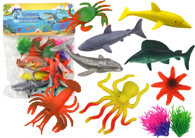 Ensemble de créatures marines 8 pièces plantes aquatiques